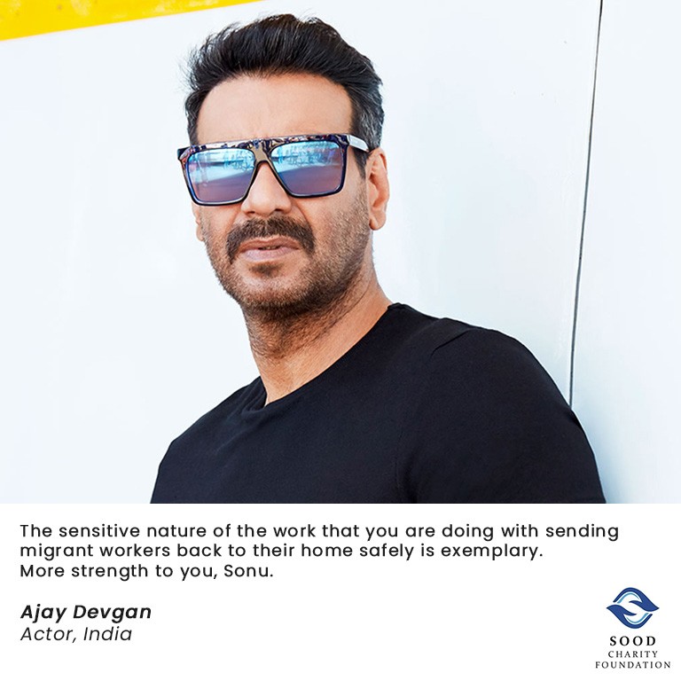 Ajay Devgan Testimonial - Sood Charity Foundation